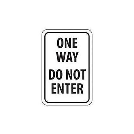 National Marker Co Aluminum Sign -  One Way Do Not Enter - .063in Thick,  TM73H